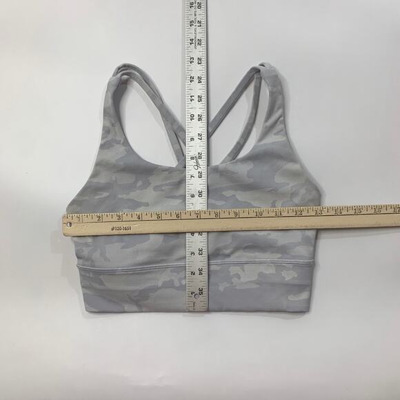 Lululemon Sports Bra Womens 6 Iron Ash Energy LongLine Strappy Unpadded Athletic - Picture 3 of 8